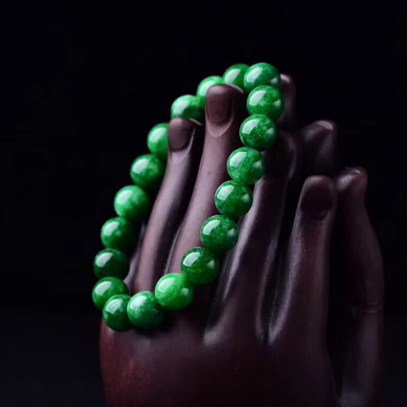 Wear FengShui Cyan Jade Bead Calm Harmony Bracelet