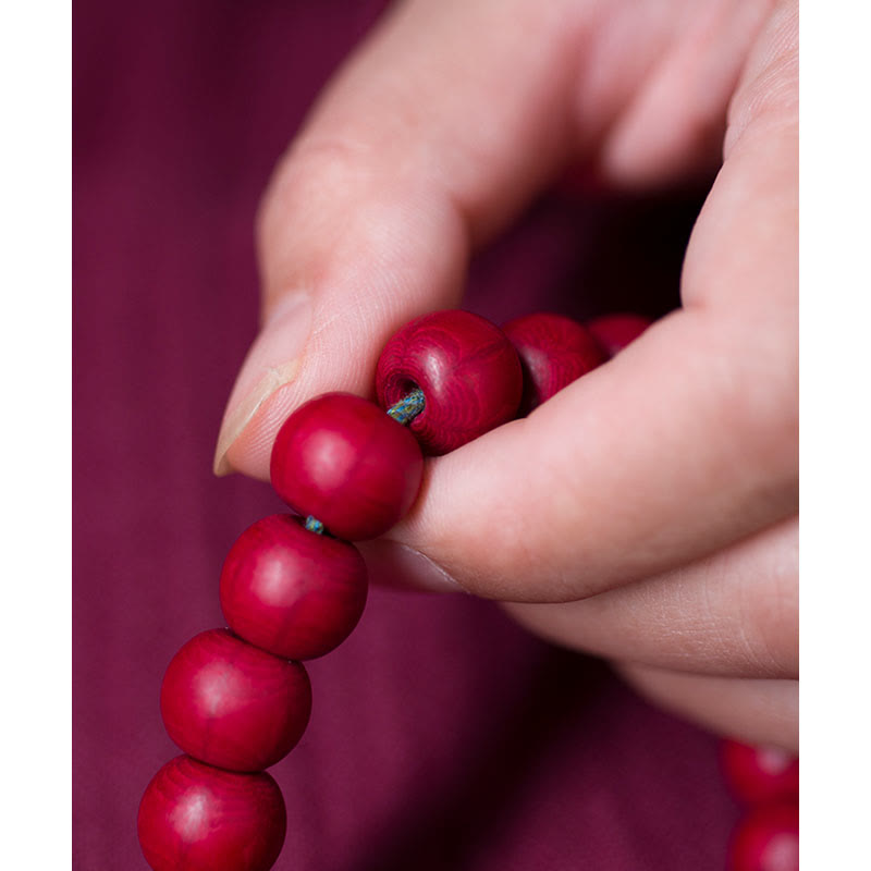 Wear FengShui Abelia Biflora Wood Warding Off Evil Spirits Wrist Mala
