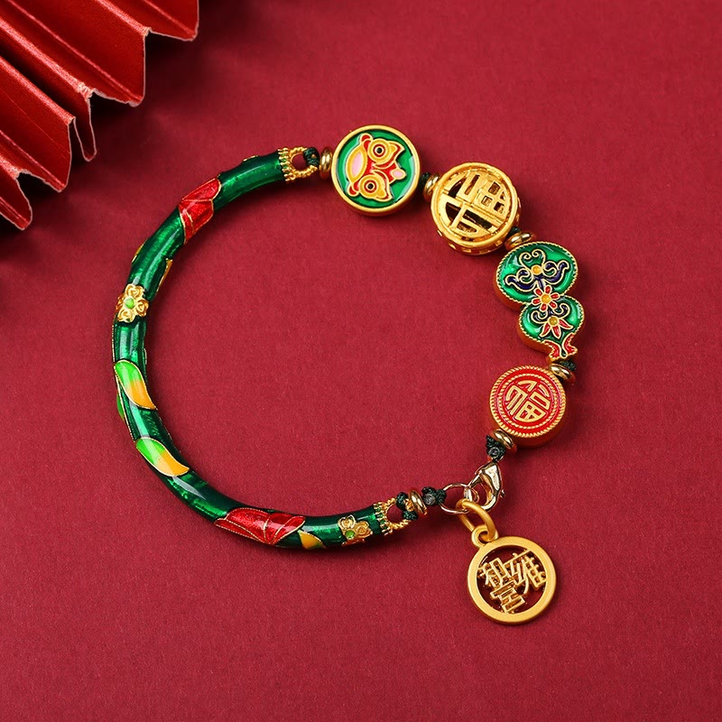 Wear FengShui Tibetan Gourd Fortune Happiness Lion Wealth Luck Bracelet