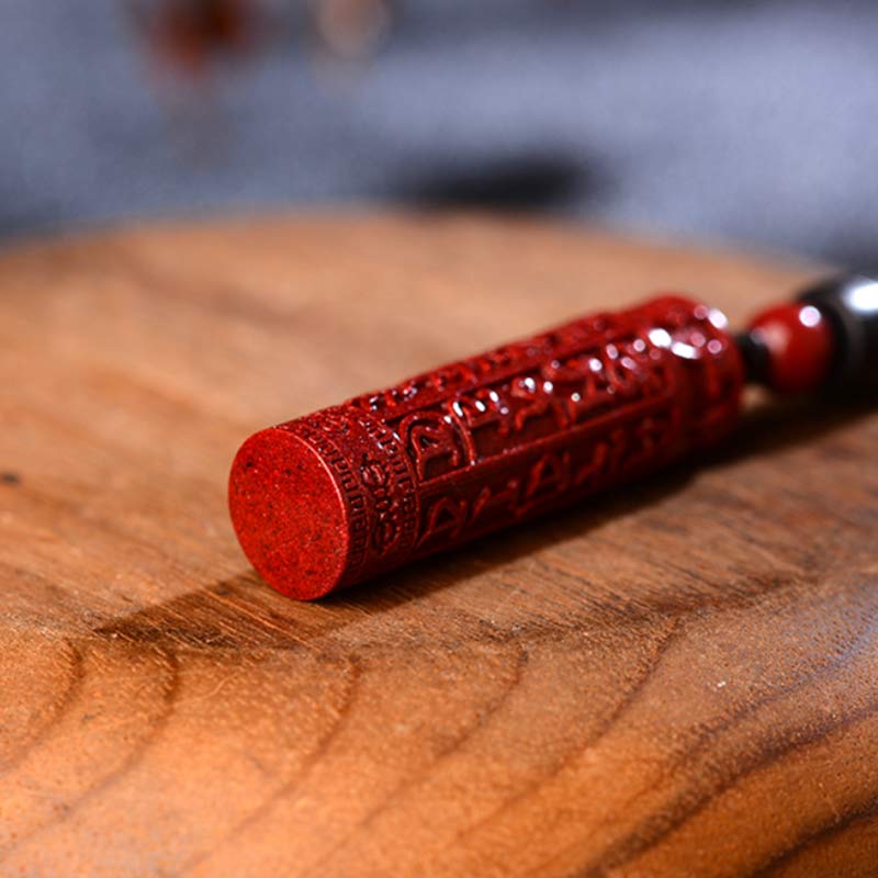 Wear FengShui Tibetan Cinnabar Mantra Concentration String Necklace