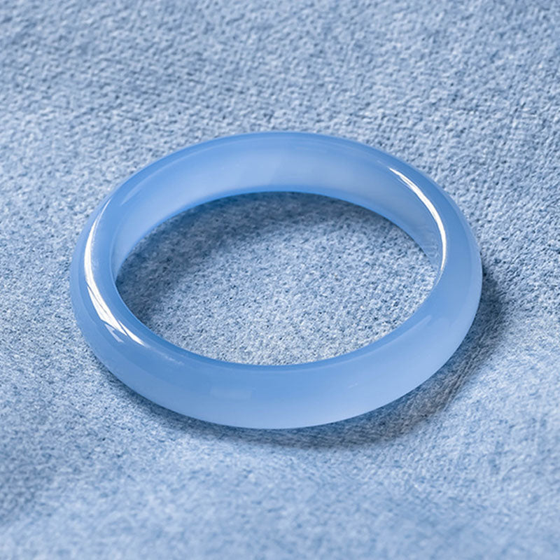 Wear FengShui Blue Chalcedony Emotional Balance Bracelet Bangle