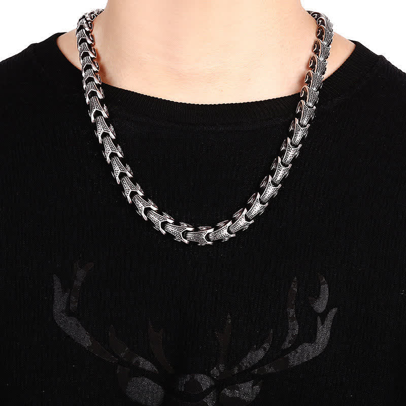 Wear FengShui Dragon Pattern Titanium Steel Protection Necklace Pendant Bracelet