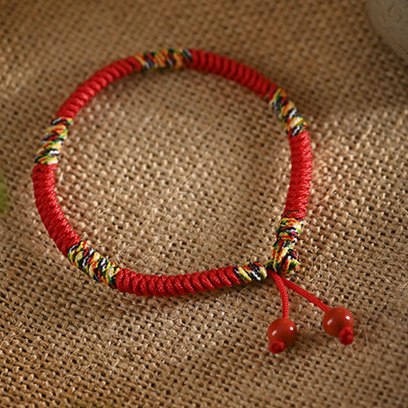 Wear FengShui Five Colors King Kong Knot String Protection Luck Bracelet