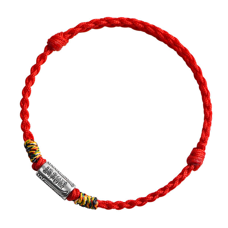 Wear FengShui Handcrafted 925 Sterling Silver Everything Goes Well Design Protection Strength Bracelet Anklet