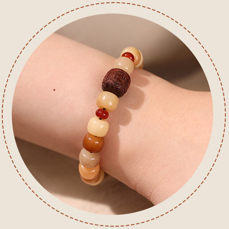 Wear FengShui Natural Bodhi Seed The Lord of the Corpse Forest Om Mani Padme Hum Wisdom Bracelet
