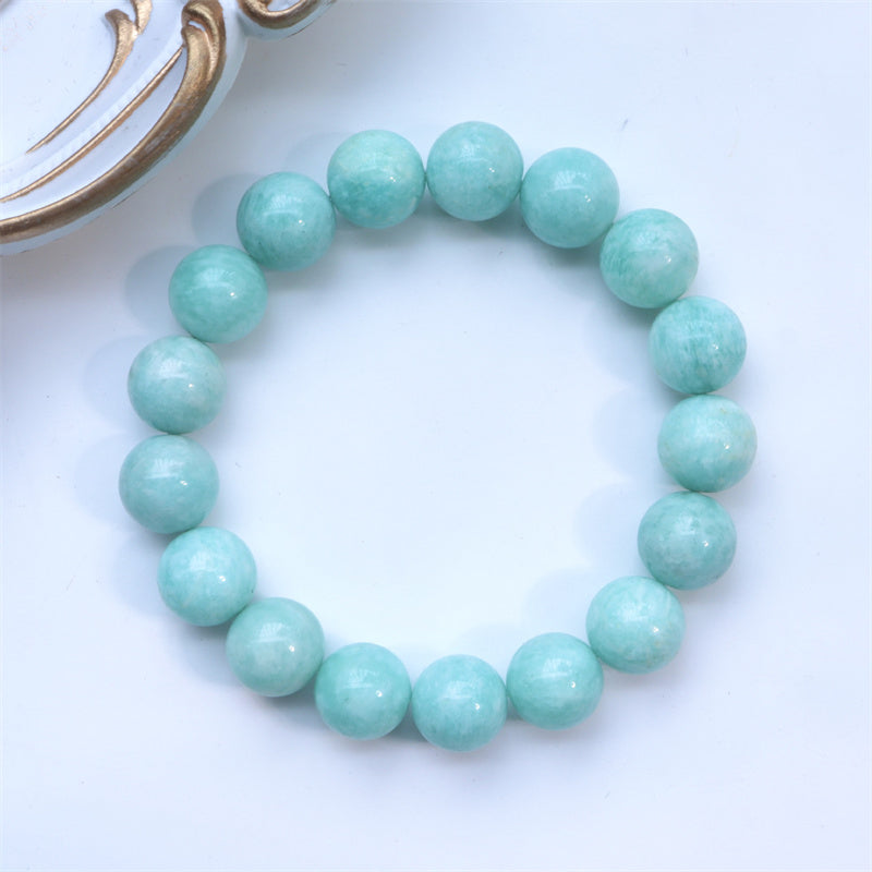 Wear FengShui Natural Amazonite Beads Healing Confidence Bracelet