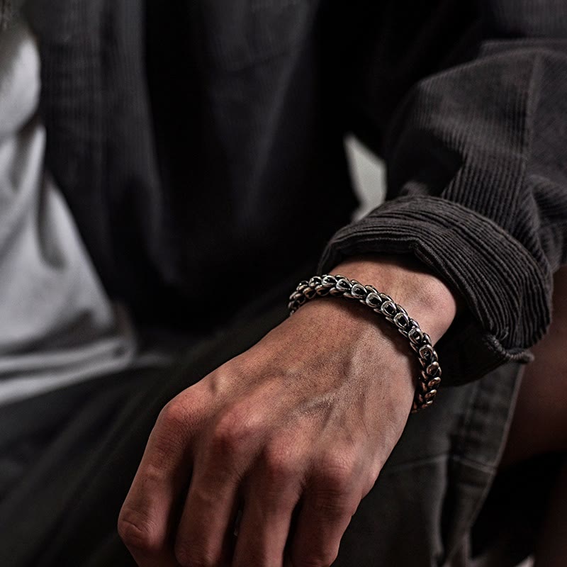 Wear FengShui Retro Dragon Scale Pattern Success Strength Bracelet