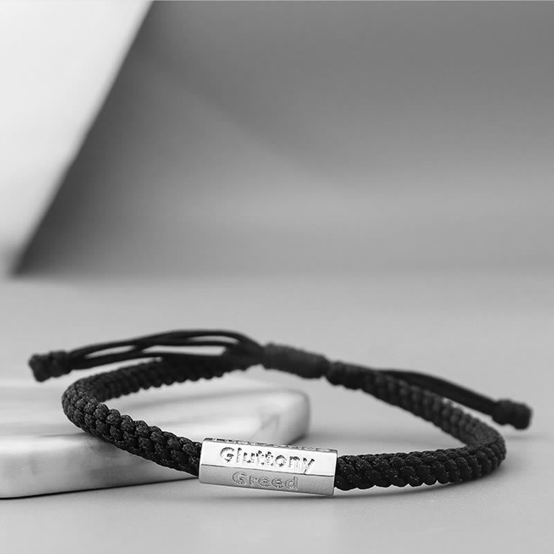 Wear FengShui Seven Deadly Sins Seven Virtues Braided String Bracelet