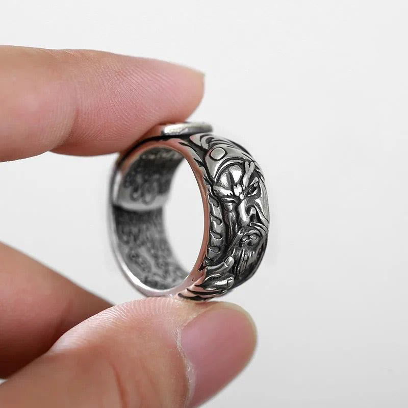 Wear FengShui Guan Gong Auspicious Clouds Amulet Wealth Ring