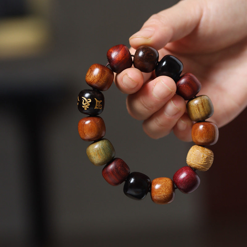 Wear FengShui Tibet Various Wood Om Mani Padme Hum Purity Bracelet