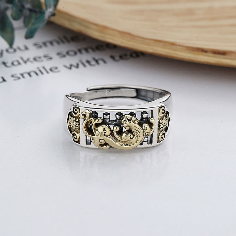 Wear FengShui 925 Sterling Silver PiXiu Luck Wealth Adjustable Ring