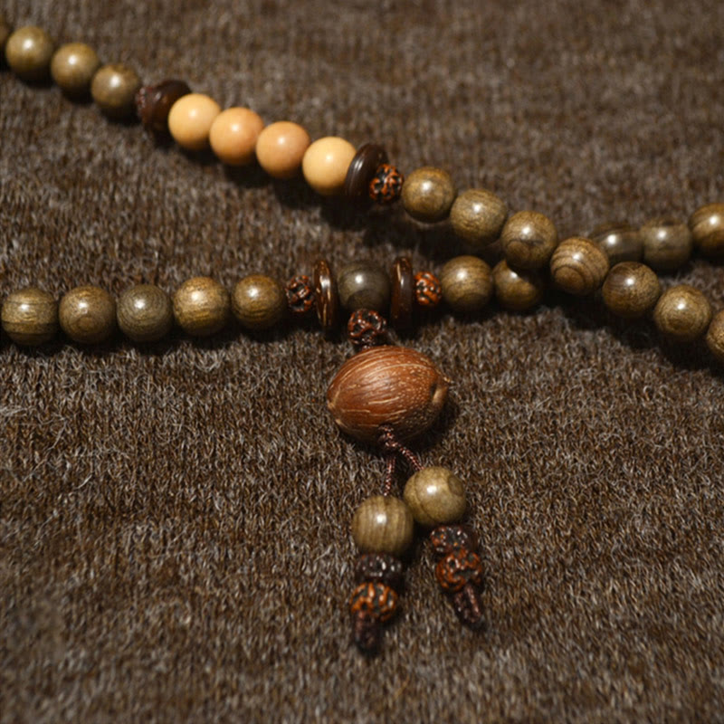 Wear FengShui Tibetan Sandalwood Protection Charm Mala Bracelet