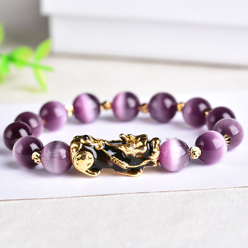 Feng Shui Pixiu Cat Eye Wealth Bracelet