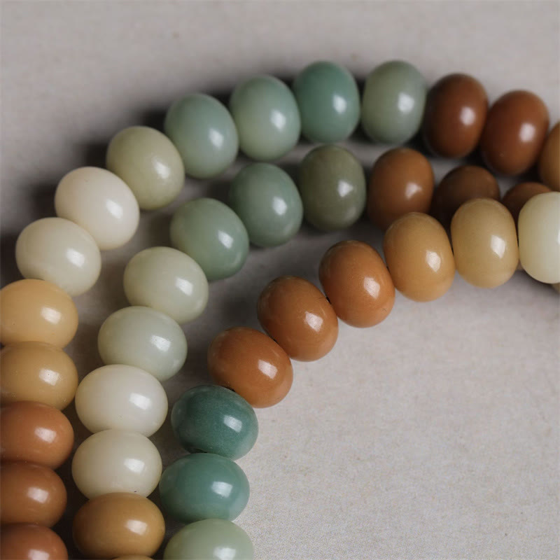 Wear FengShui 108 Mala Beads Gradient Bodhi Seed Buddha Hand Engraved Peace Bracelet