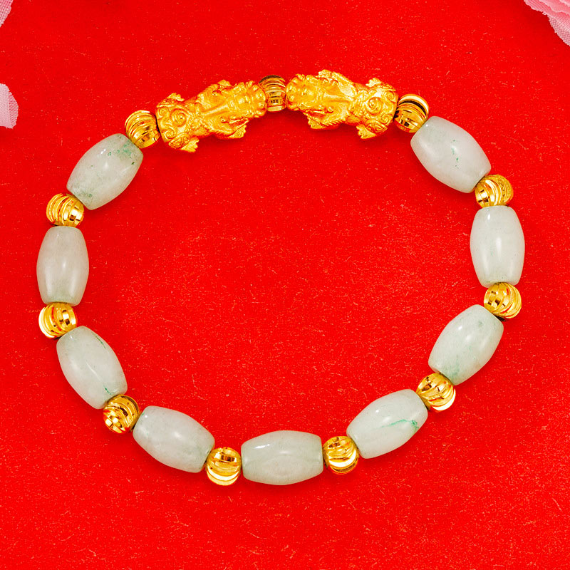 Wear FengShui Electroplating Golden Double Pixiu Wealth Bracelet