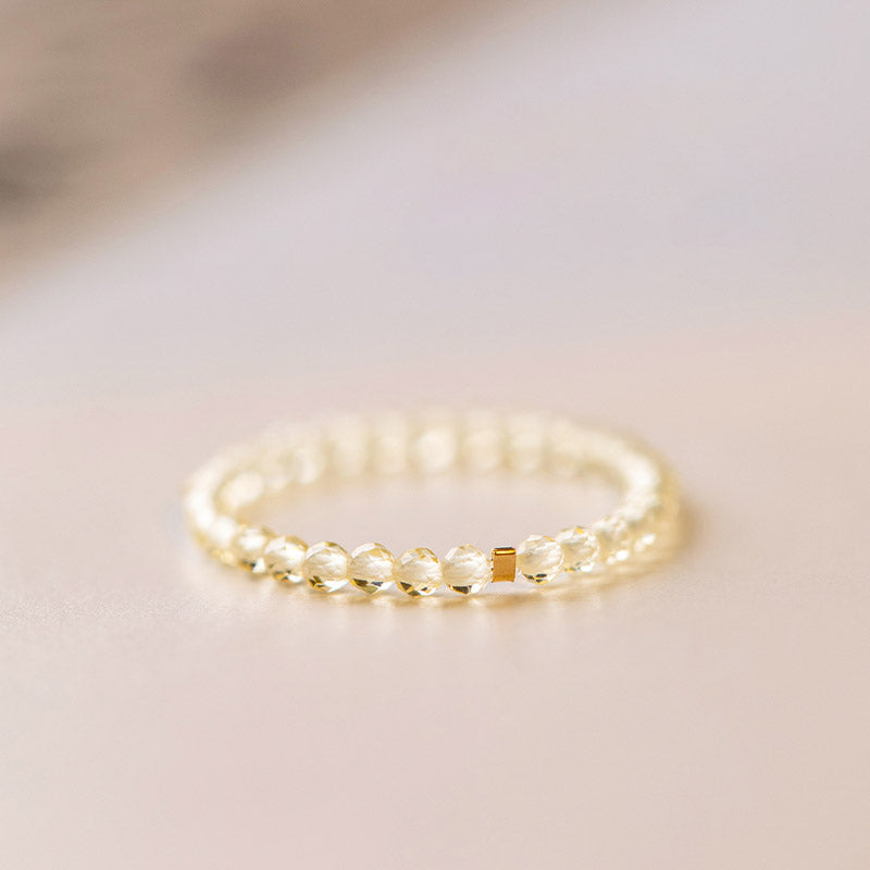Wear FengShui Natural Citrine Happiness Prosperity Ring