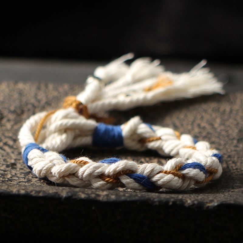 Wear FengShui Tibet Zakiram Goddess of Wealth Thangka Handmade Luck Bracelet
