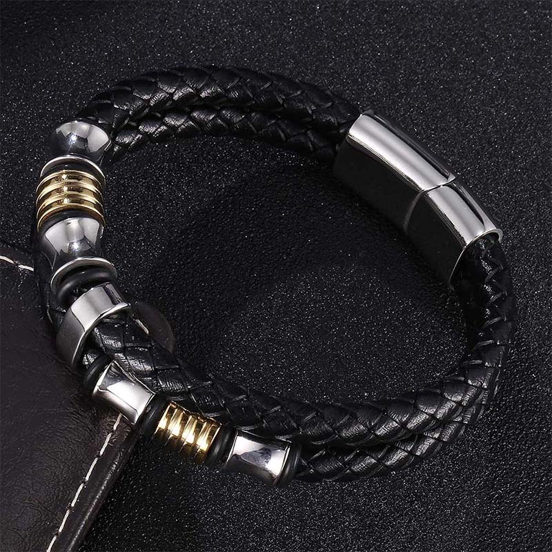 Wear FengShui Layered Leather Weave Fortune Bracelet