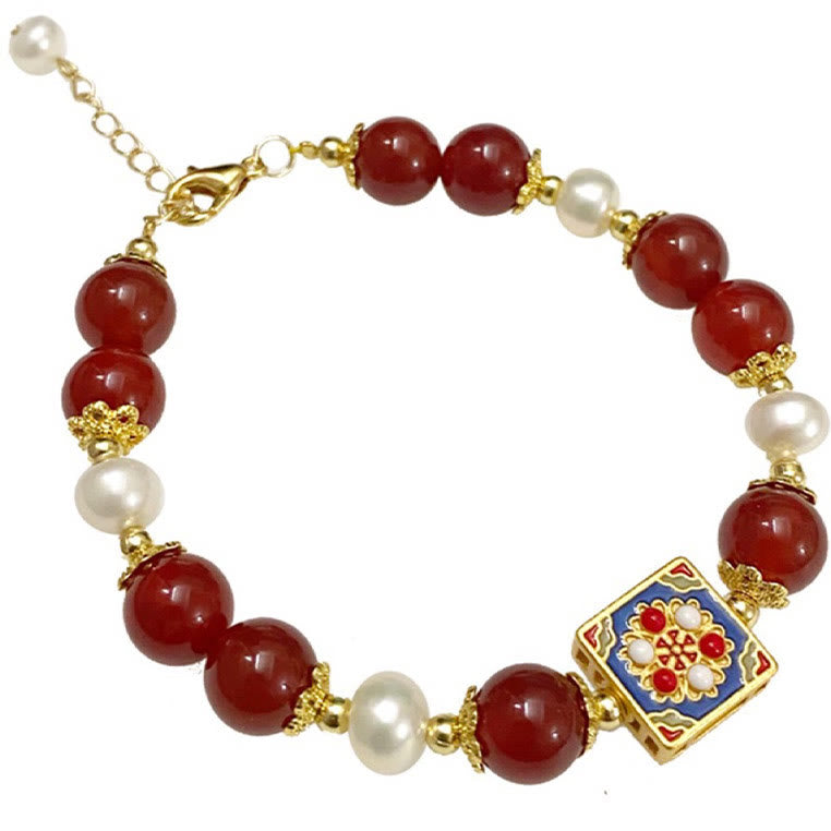 Wear FengShui Red Agate Pearl Confidence Self-acceptance Bracelet