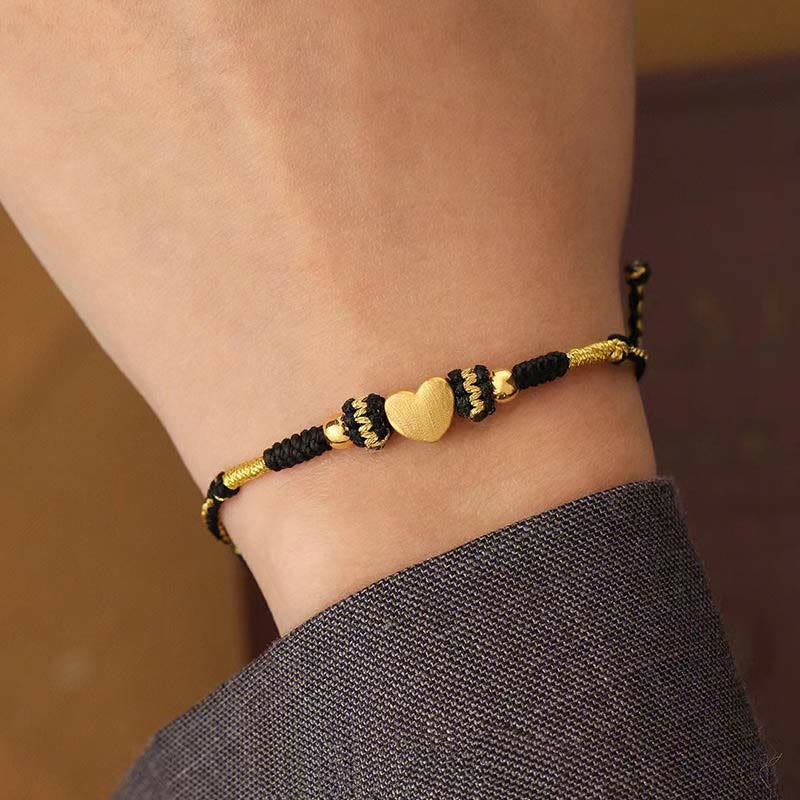Wear FengShui Tibet Handmade Love Heart King Kong Knot Luck Braided Bracelet