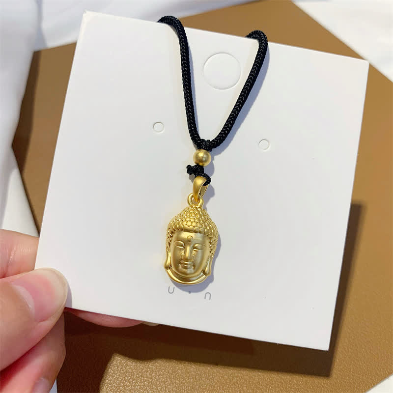 Wear FengShui Gold Buddha Copper Wealth Necklace Pendant