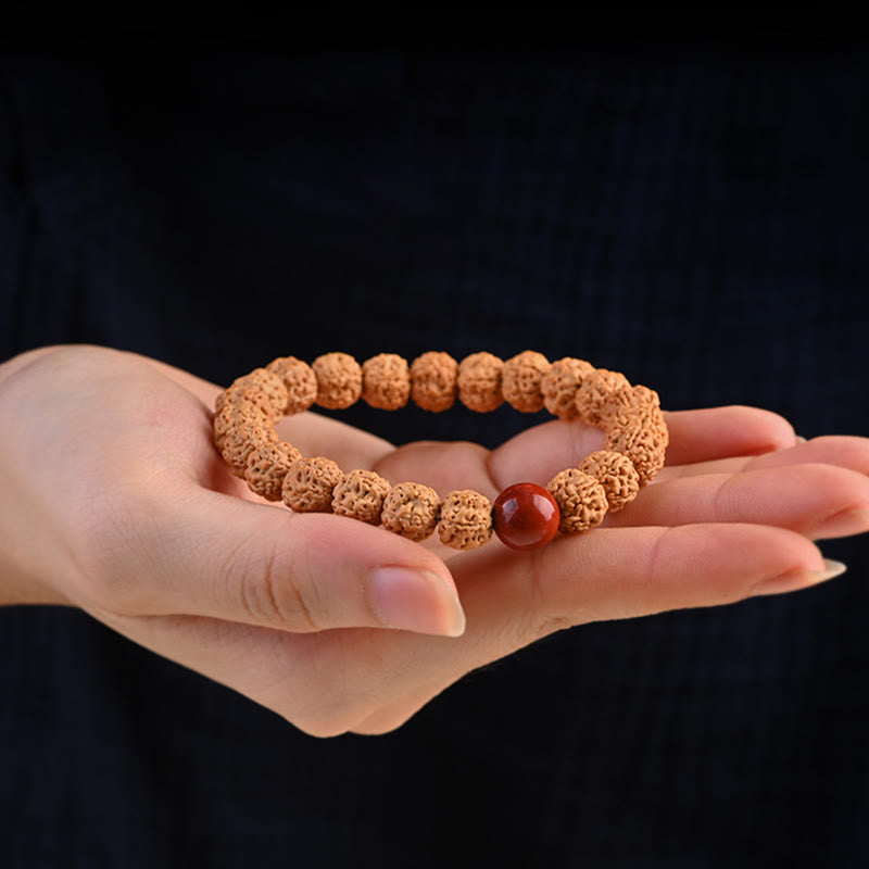 Wear FengShui Tibet Rudraksha Bodhi Seed Wealth Auspiciousness Bracelet