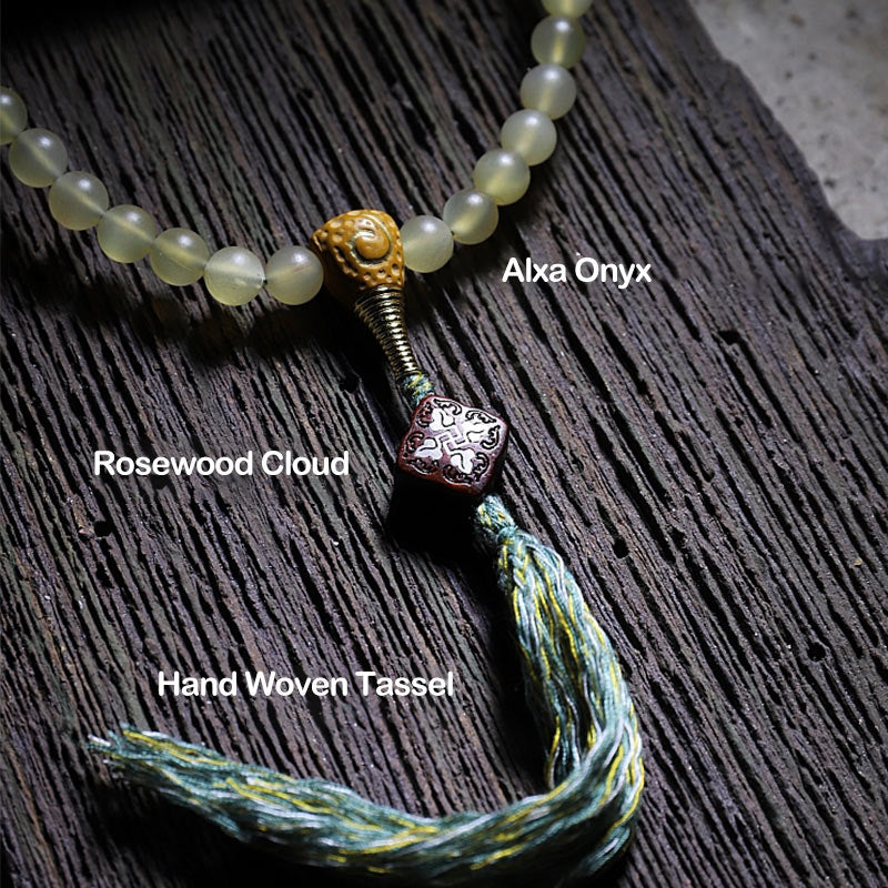 Wear FengShui 108 Mala Beads Tibet Sheep Horn Amber Luck Bracelet
