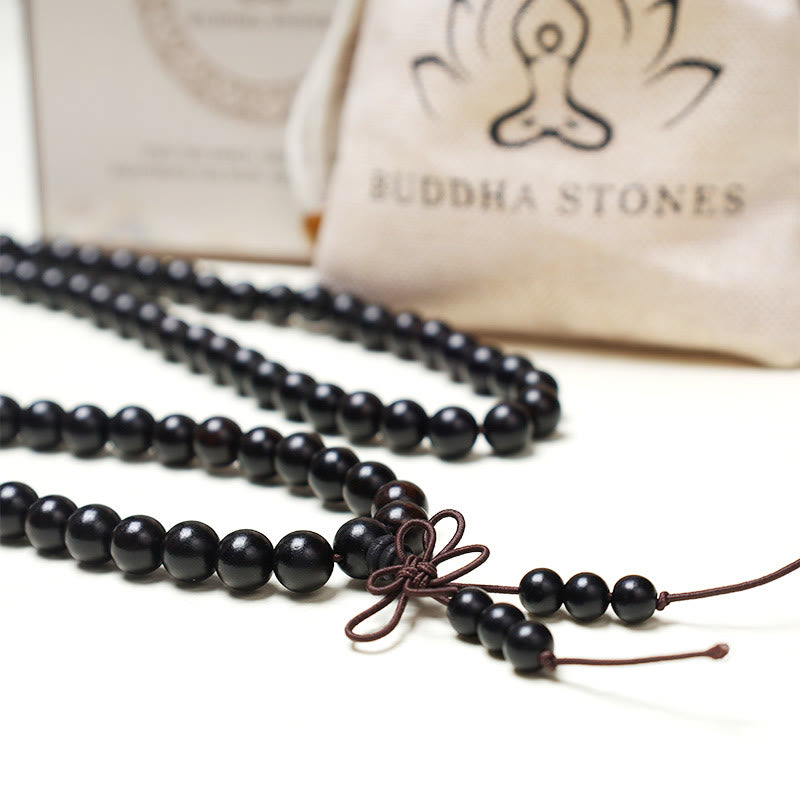 Wear FengShui 108 Mala Beads Bracelet Prayer Meditation Sandalwood Elastic