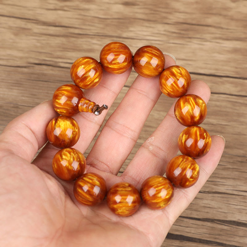 Wear FengShui Golden Sea Willow Success Positive Bracelet Mala