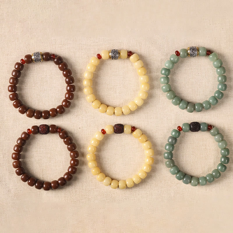 Wear FengShui Bodhi Seed Auspicious Cloud Fu Character Bead Peace Bracelet