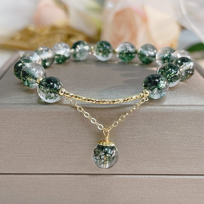 Wear FengShui Green Phantom Crystal Confidence Charm Bracelet