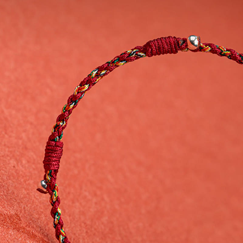 Wear FengShui Tibet Handmade Multicolored Bamboo Protection Braided String Bracelet