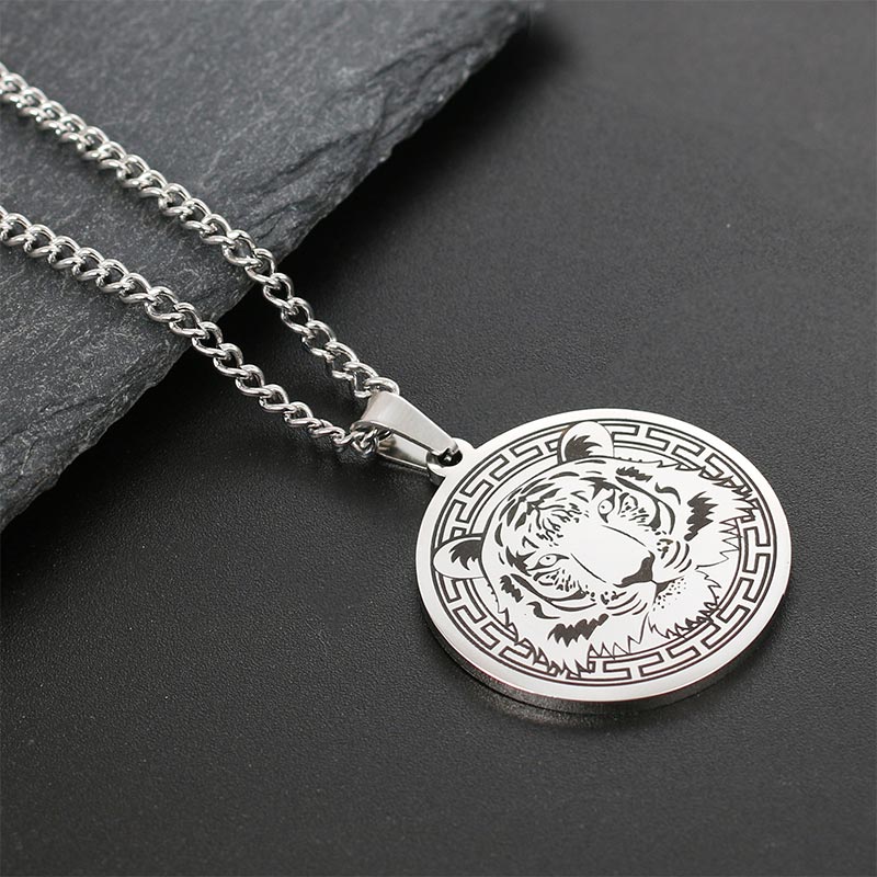 Wear FengShui Animal Titanium Steel Chain Necklace Protection Pendant