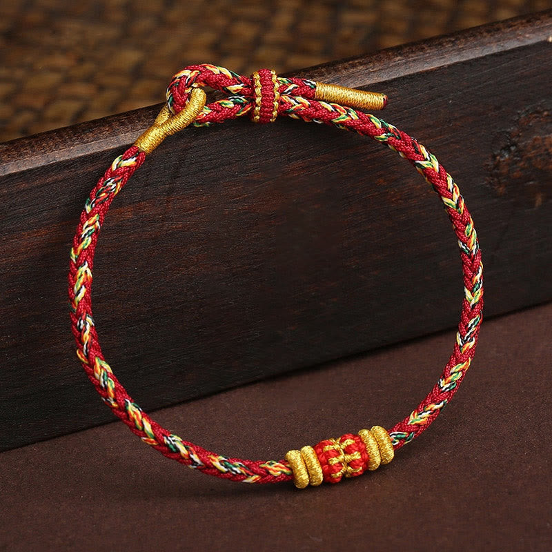 Wear FengShui Handmade Colorful Rope King Kong Knot Braided Luck Bracelet