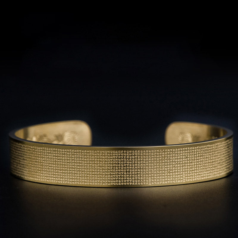 Wear FengShui Shurangama Mantra Engraving Titanium Steel Blessing Bracelet