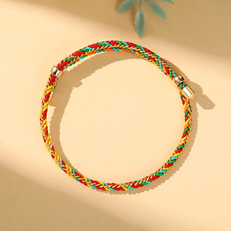 Wear FengShui Colorful Rope Zongzi Pattern Luck Handmade Child Adult Bracelet