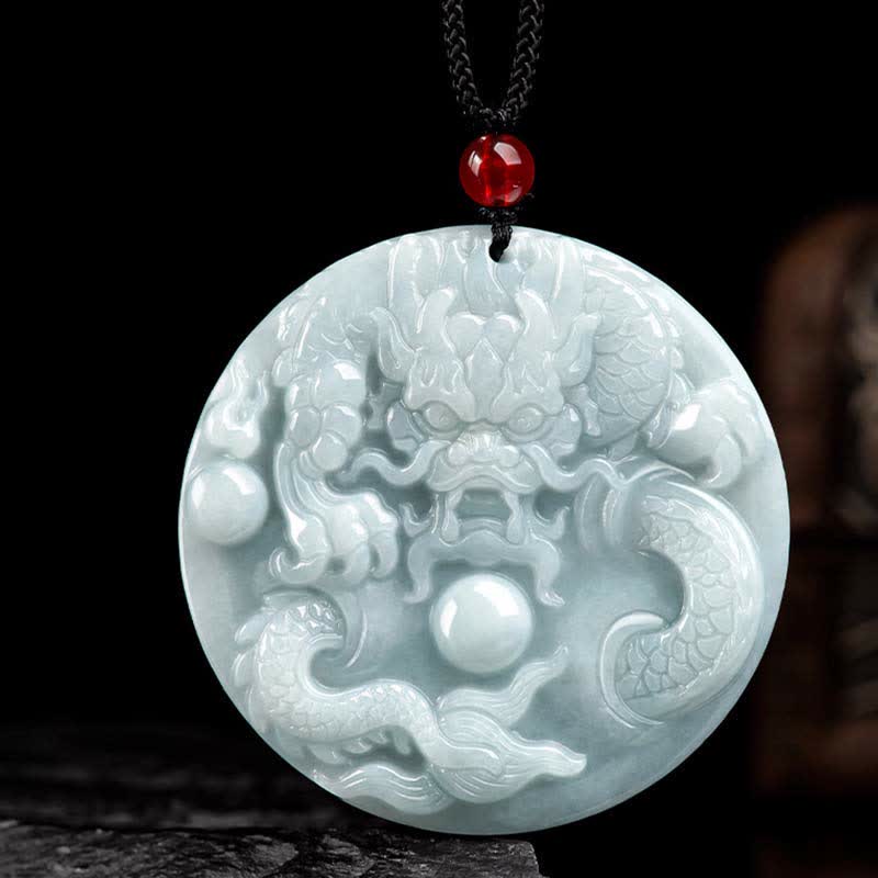 ❗❗❗A Flash Sale- Wear FengShui Chinese Zodiac Dragon Jade Success Amulet String Necklace