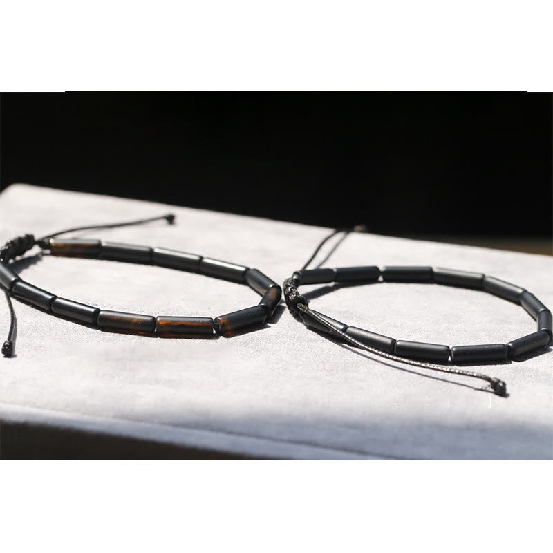 Wear FengShui Black Onyx Bead Support Protection Bracelet