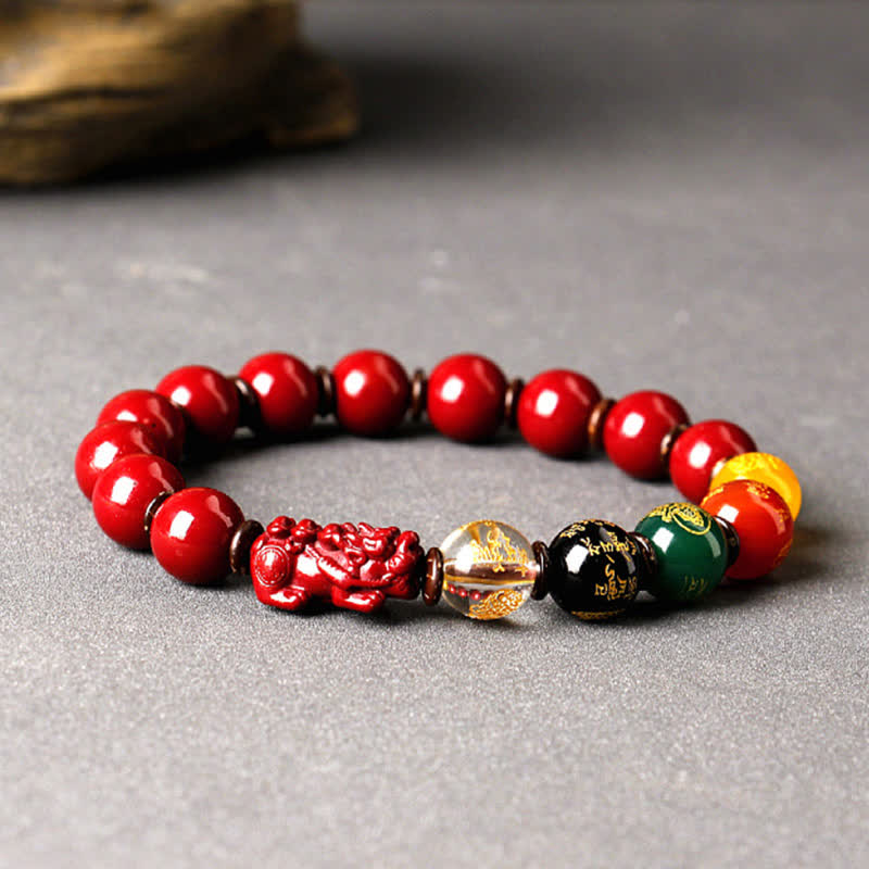 Wear FengShui God Of Wealth Cinnabar PiXiu Blessing Bracelet