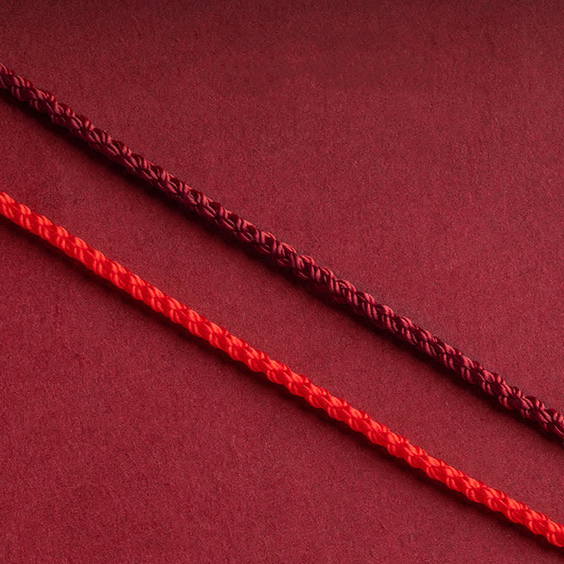 Wear FengShui Cinnabar Blessing Red String Golden Infinity Symbol Bracelet Anklet