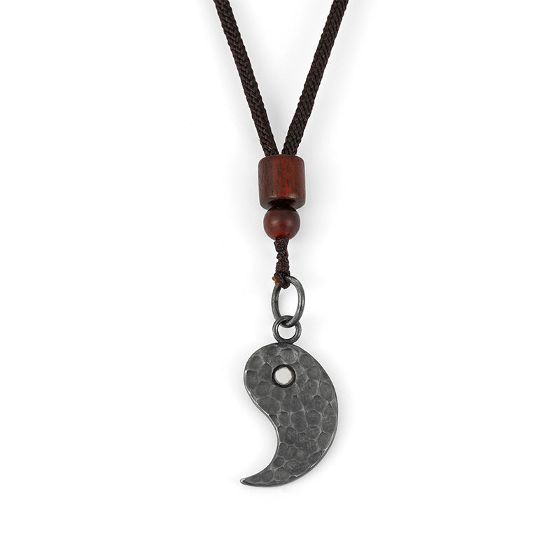 Wear FengShui 990 Sterling Silver Yin Yang Balance Harmony Necklace Pendant
