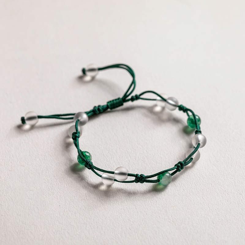 Wear FengShui Red Agate Moss Agate Cinnabar Calm Bracelet