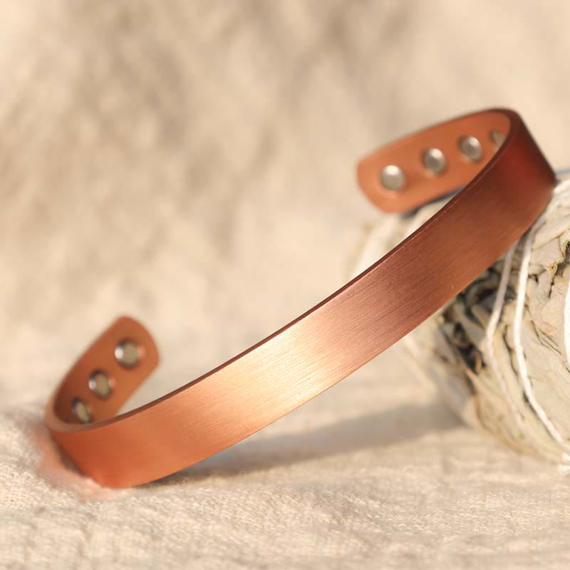 Wear FengShui Vintage Pattern Magnetic Copper Adjustable Cuff Bracelet Bangle