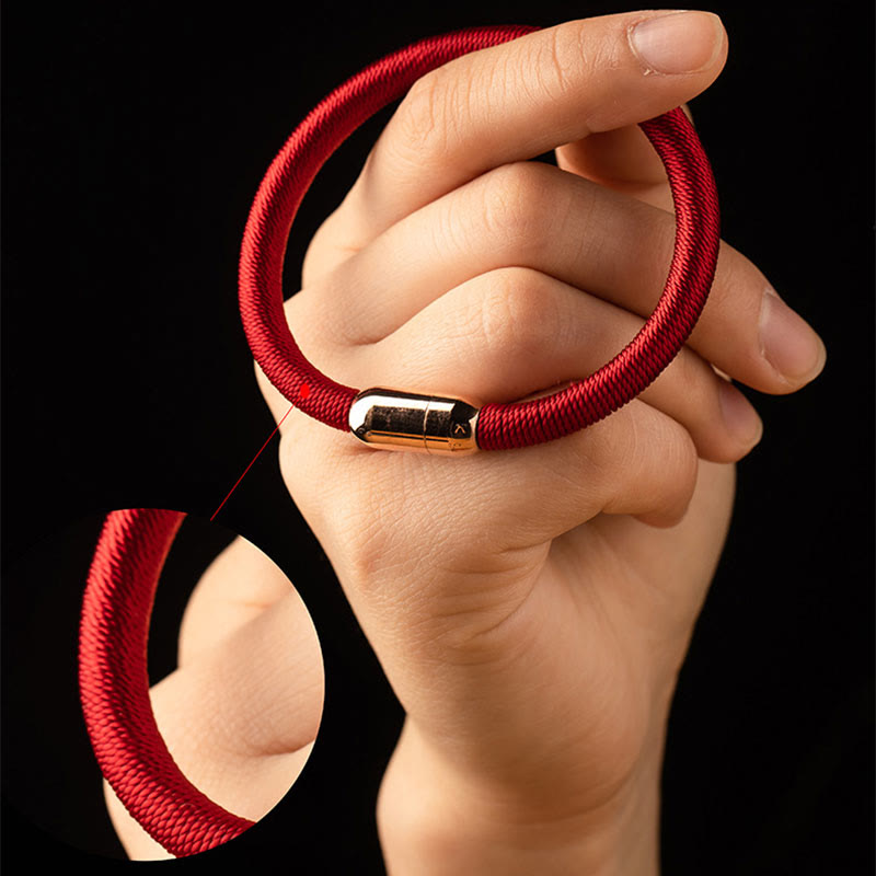 Wear FengShui Tibetan Handmade King Kong Knot Protection Magnetic Buckle Braided Bracelet
