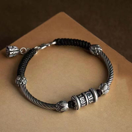 Wear FengShui Om Mani Padme Hum Lotus Peace Braided Bracelet