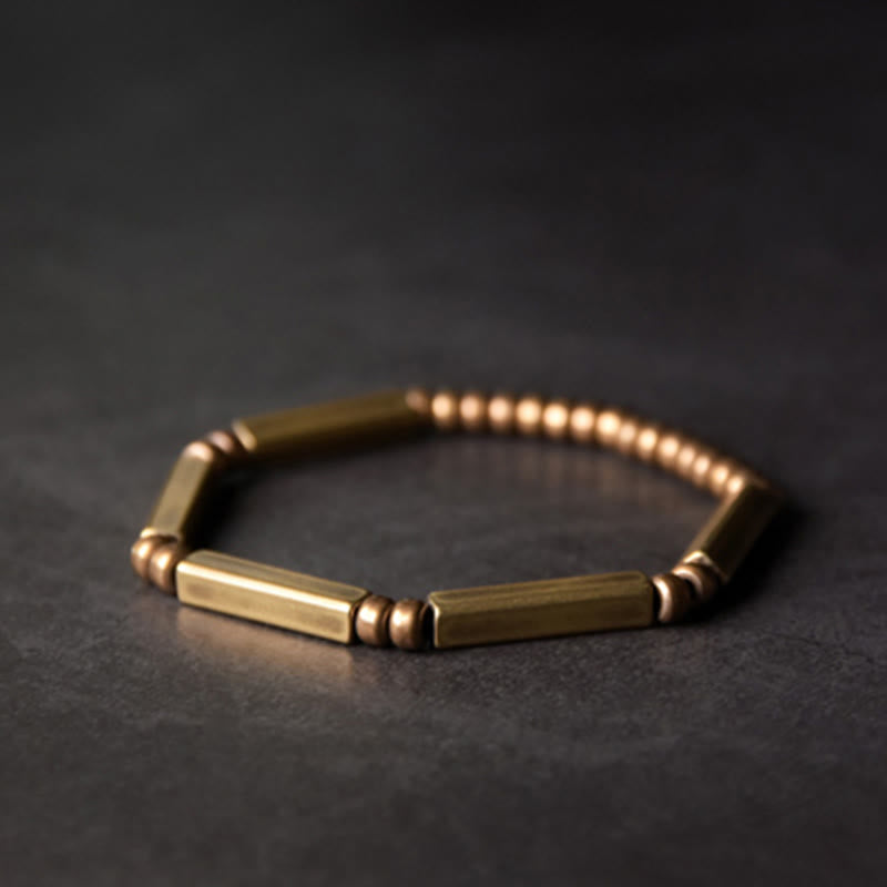 Wear FengShui Tibetan Simple Design Copper Wealth Luck Bracelet