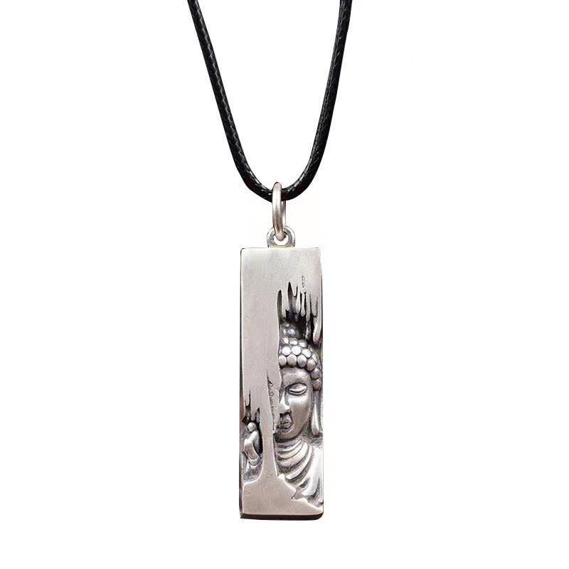 Wear FengShui Tathagata Buddha Strength Protection Amulet Lucky Vintage Style Pendant Necklace