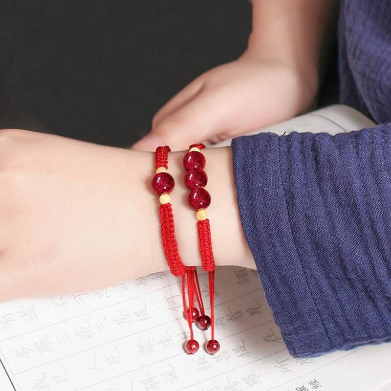 Wear FengShui Cinnabar Blessing Red String Bracelet For Kids