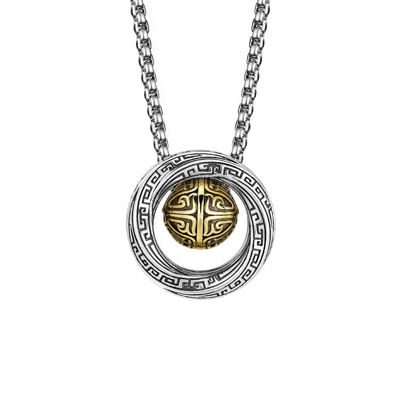 Wear FengShui Mobius Lucky Bead Copper Wealth Necklace Pendant