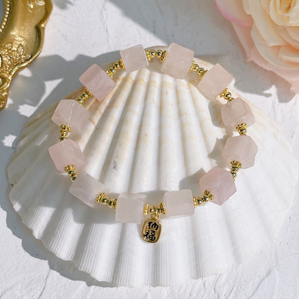 Natural Crystal Cube Bracelet
